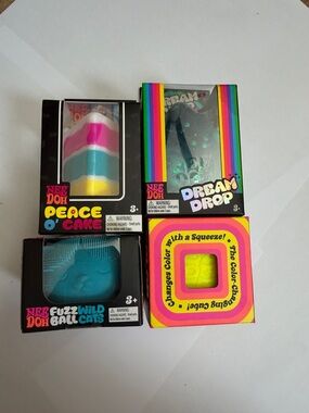 Peace O' Cake Kids Sensory Squishy Toy - Pink/Blue/Yellow